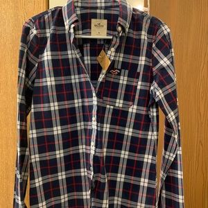 Hollister button-up plaid shirt